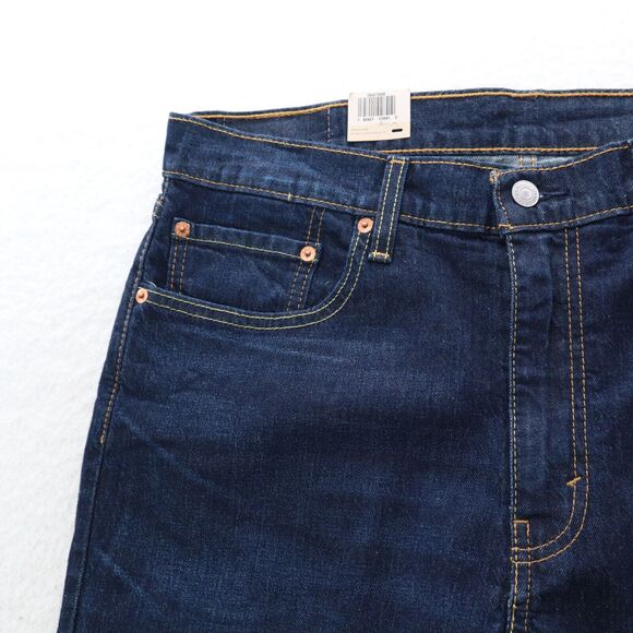 Levi's Jeans Men's 36x34 Blue 527 Slim Bootcut Stretch Dark Wash American Denim - Picture 4 of 12